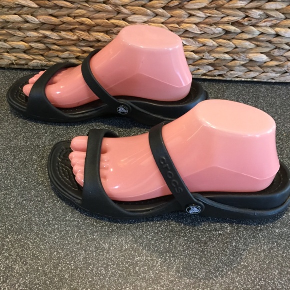 CROCS Black Women's Sandals - Picture 6 of 12